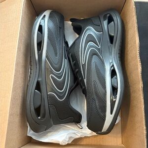 Black and Gray Steel Toe Work Shoes